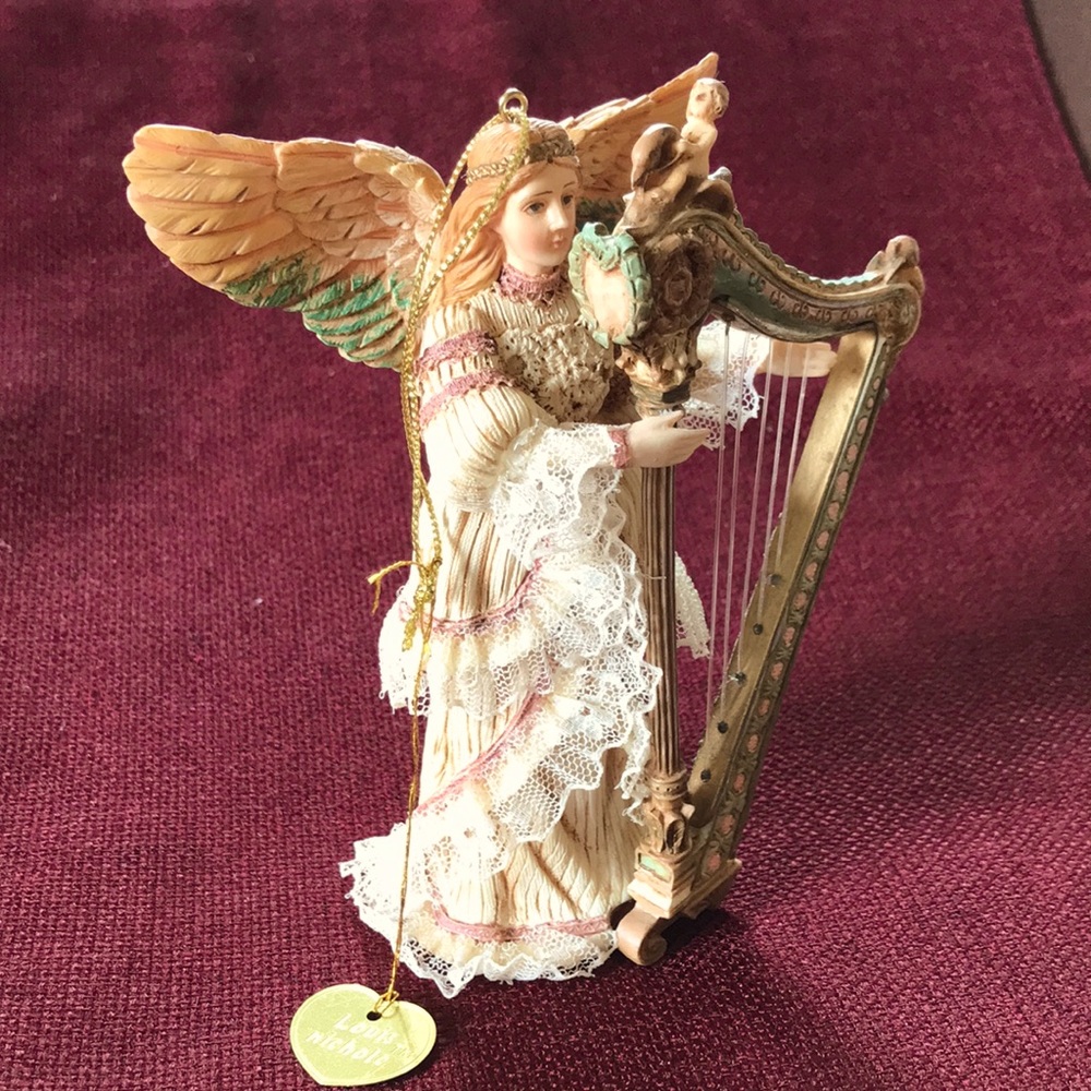 Vintage Ornament Collection Louis Nichole Angel with harp